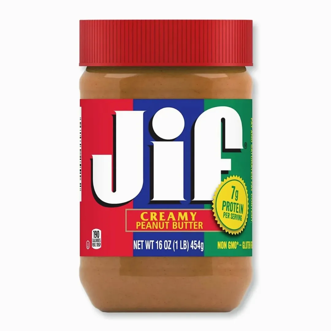 کره بادام زمینی درب قرمز جی ای اف (Jif) 445 گرم کارتن 12 عددی