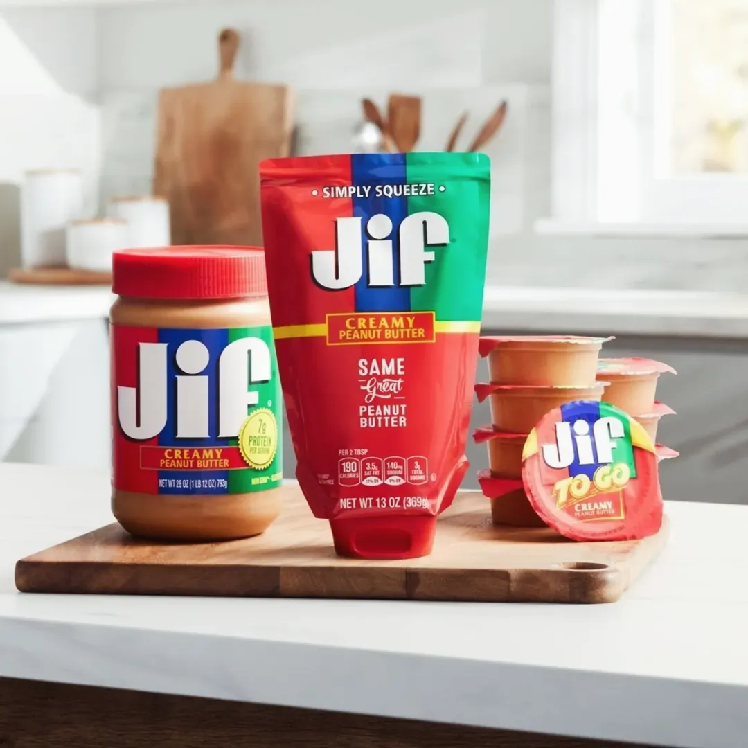 کره بادام زمینی درب قرمز جی ای اف (Jif) 445 گرم کارتن 12 عددی