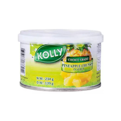 کمپوت آناناس کولی (Kolly) 227 گرمی کارتن 24 عددی