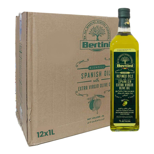 روغن زیتون اسپانیایی بریتنی (Bertini) ۱ لیتری باکس ۱۲ عددی