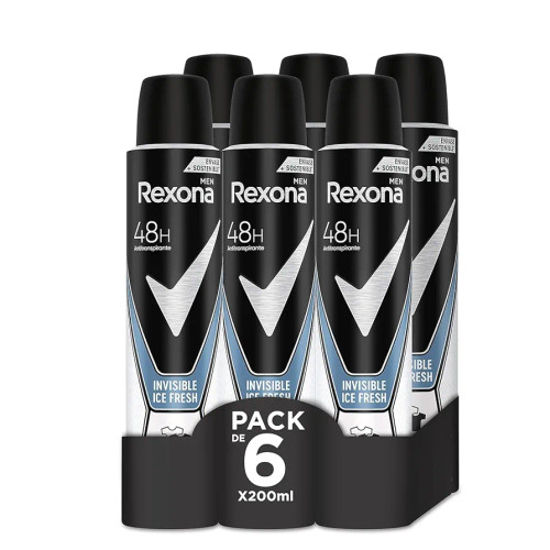 اسپری بدن رکسونا (Rexona) ۲۰۰ میل پک ۶ عددی